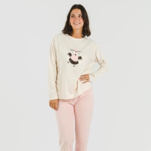 Pigiama pile polare Buho rosa chiaro 2