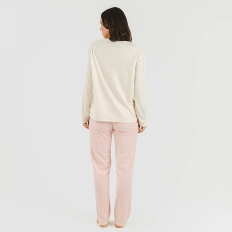 Pigiama pile polare Buho rosa chiaro