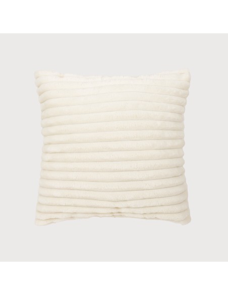 Cuscino quadrato velluto a coste pelo Raya 45x45 - federa + imbottitura