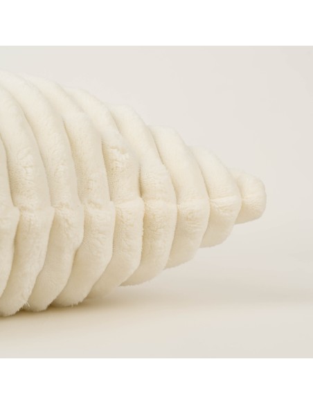 Cuscino quadrato velluto a coste pelo Raya 45x45 - federa + imbottitura