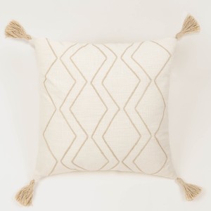 Cuscino quadrato cotone Zig 45x45 - federa + imbottitura