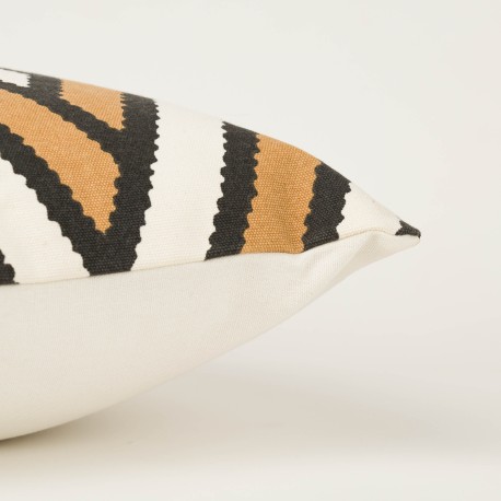 Cuscino quadrato cotone Diamante bicolore 45x45 - federa + imbottitura