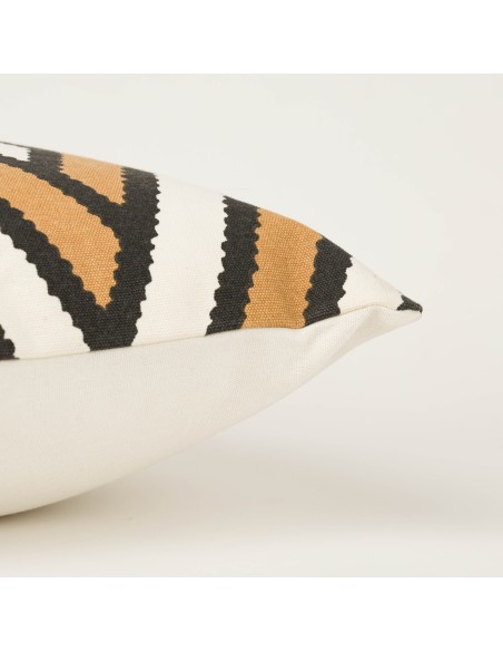 Cuscino quadrato cotone Diamante bicolore 45x45 - federa + imbottitura