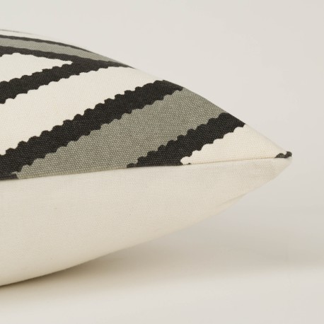 Cuscino quadrato cotone Diamante bicolore 45x45 - federa + imbottitura