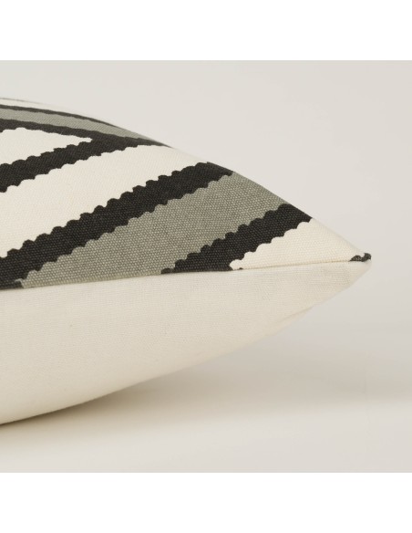 Cuscino quadrato cotone Diamante bicolore 45x45 - federa + imbottitura