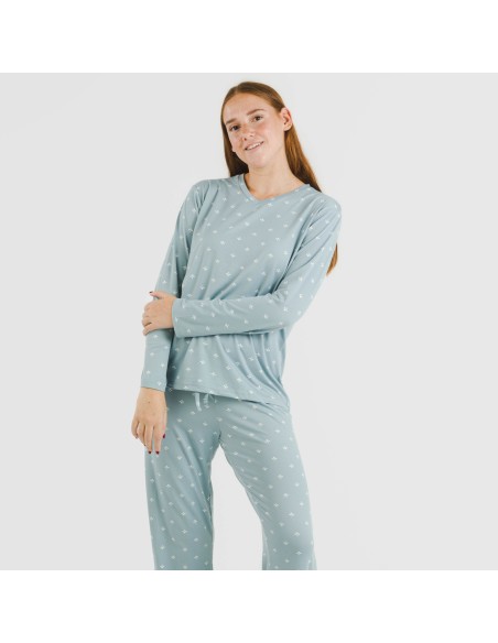 Pigiama lungo soft Embera indaco Pigiama lungo soft Embera indaco