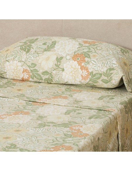 Set di lenzuola flanella Clementina verde Set di lenzuola flanella Clementina verde