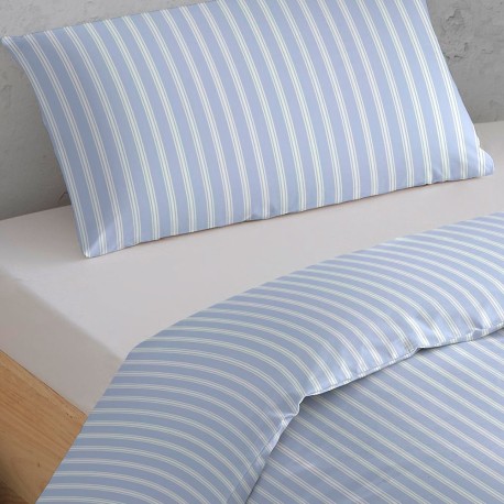 Copripiumino percalle Raya Marsella indaco