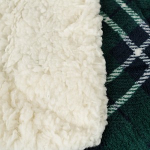 Coperta velluto sherpa Cuadro Ruz blu navy 2