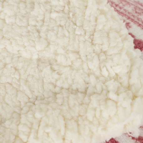 Coperta velluto sherpa Candy malva rosa