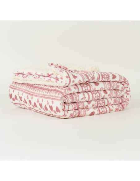 Coperta velluto sherpa Candy malva rosa Coperta velluto sherpa Candy malva rosa