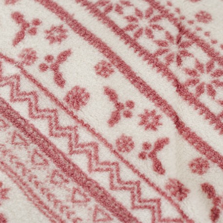 Coperta velluto sherpa Candy malva rosa