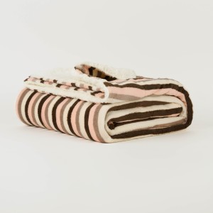 Coperta velluto sherpa Raya Norma cioccolato