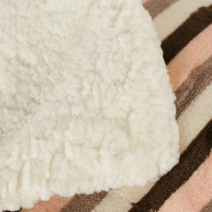 Coperta velluto sherpa Raya Norma cioccolato 2