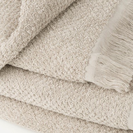 Asciugamano Bucle con frange 550gr tinta unita