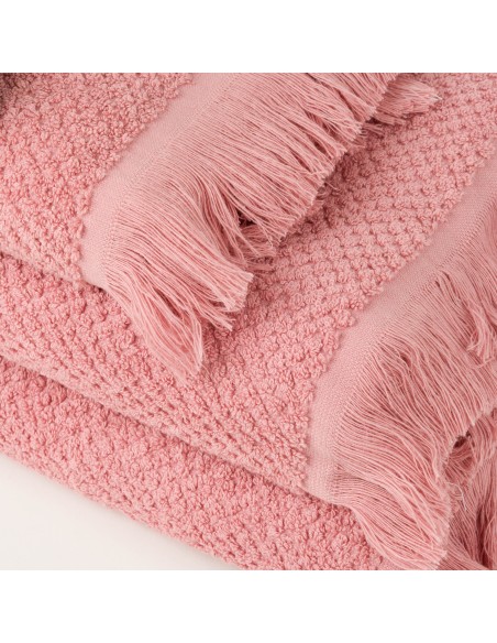 Asciugamano Bucle con frange 550gr tinta unita Asciugamano Bucle con frange 550gr tinta unita