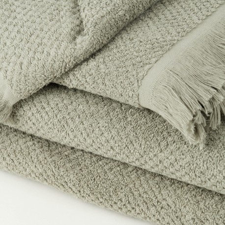 Asciugamano Bucle con frange 550gr tinta unita