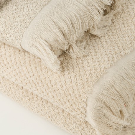 Asciugamano Bucle con frange 550gr tinta unita