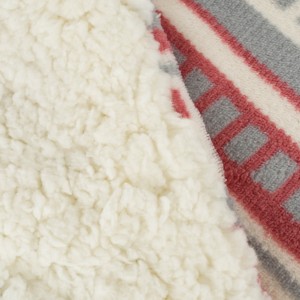 Coperta velluto sherpa Giulia malva rosa 2
