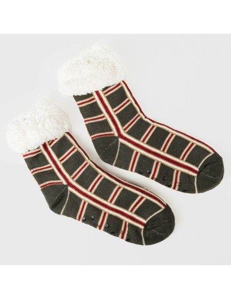 Calzini uomo Cuadro Nelby verde militare