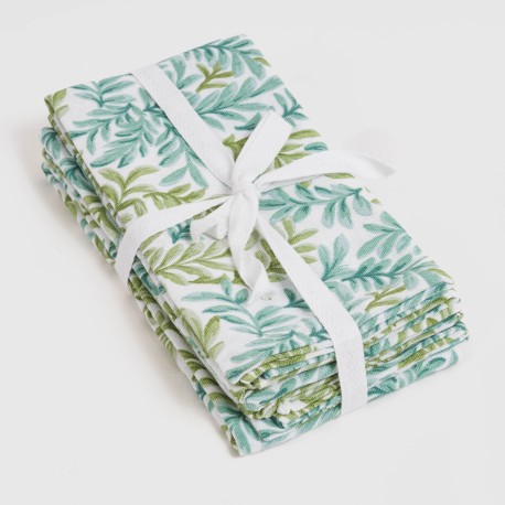 Set di 4 tovaglioli Zafra verde