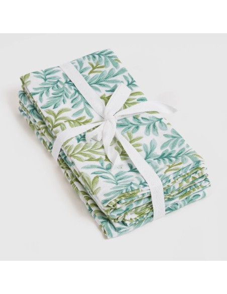 Set di 4 tovaglioli Zafra verde