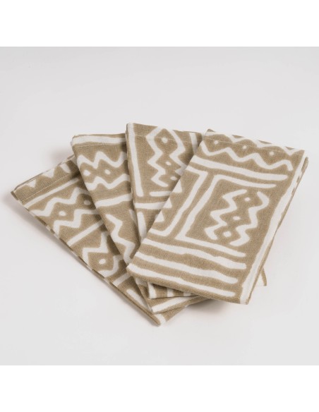 Set di 4 tovaglioli Vinuesa sabbia
