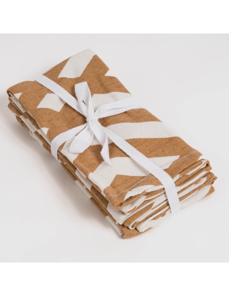 Set di 4 tovaglioli Nela ocra Set di 4 tovaglioli Nela ocra
