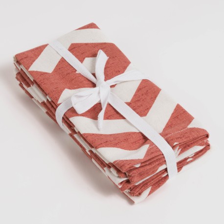 Set di 4 tovaglioli Nela ocra