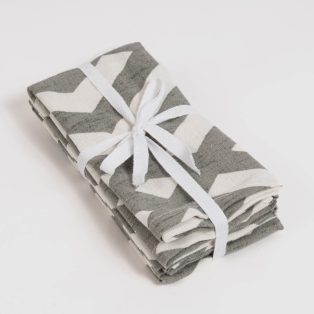 Set di 4 tovaglioli Nela ocra