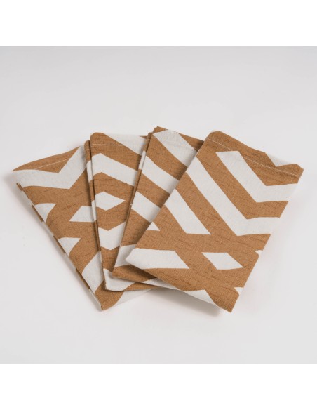 Set di 4 tovaglioli Nela ocra Set di 4 tovaglioli Nela ocra