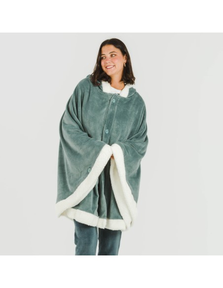 Coperta mantella con cappuccio tinta unita Coperta mantella con cappuccio tinta unita