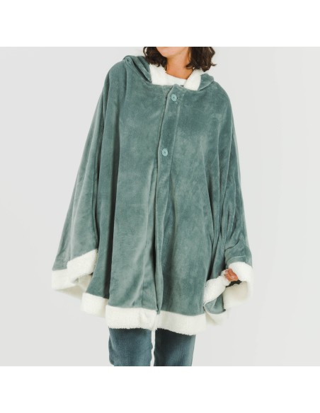 Coperta mantella con cappuccio tinta unita Coperta mantella con cappuccio tinta unita