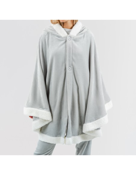 Coperta mantella con cappuccio tinta unita Coperta mantella con cappuccio tinta unita