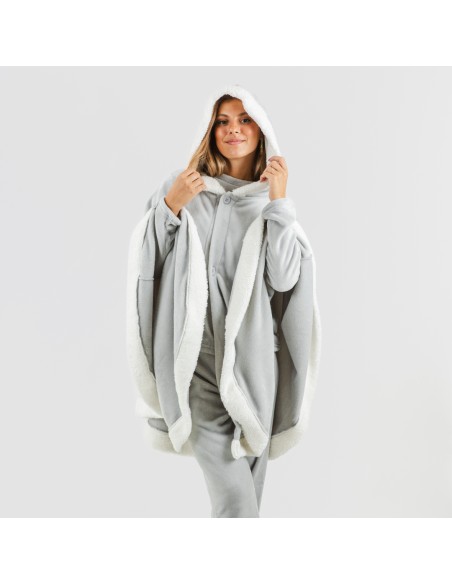 Coperta mantella con cappuccio tinta unita Coperta mantella con cappuccio tinta unita