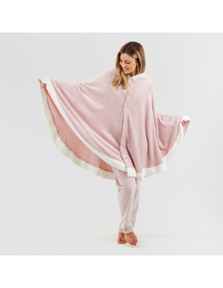 Coperta mantella con cappuccio tinta unita Coperta mantella con cappuccio tinta unita