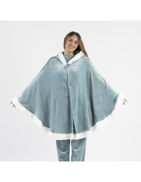 Coperta mantella con cappuccio tinta unita Coperta mantella con cappuccio tinta unita