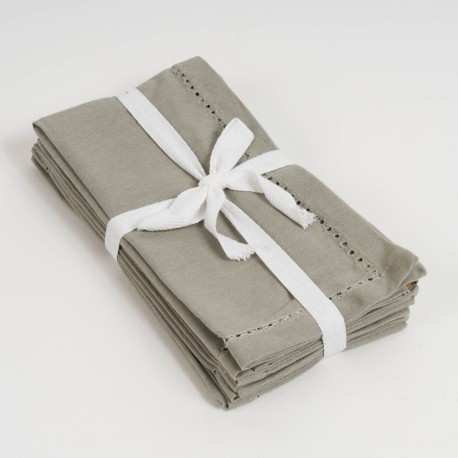 Set di 4 tovaglioli tinta unita