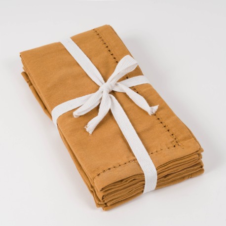 Set di 4 tovaglioli tinta unita