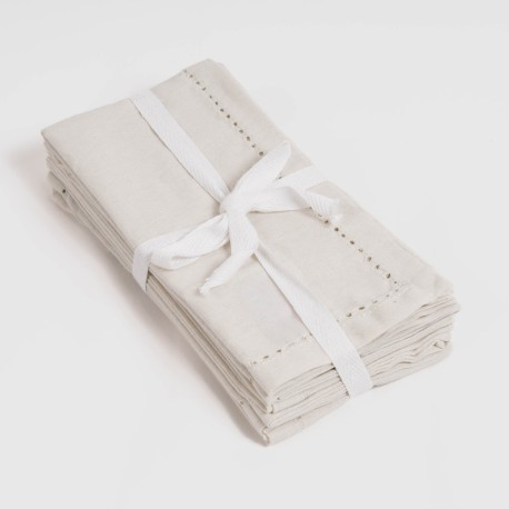 Set di 4 tovaglioli tinta unita