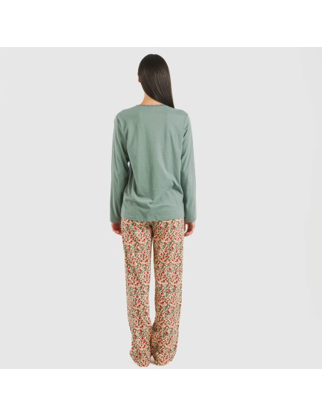 Pigiama lungo cotone Musa verde Pigiama lungo cotone Musa verde