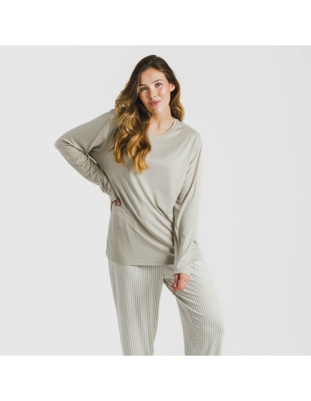 Pigiama lungo soft Raya Kodac sabbia Pigiama lungo soft Raya Kodac sabbia