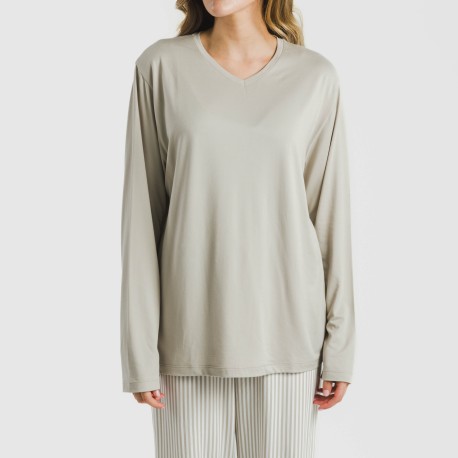 Pigiama lungo soft Raya Kodac sabbia