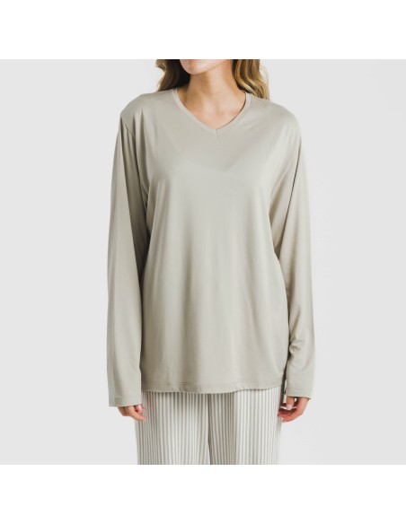 Pigiama lungo soft Raya Kodac sabbia Pigiama lungo soft Raya Kodac sabbia