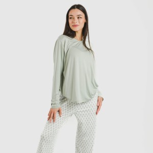 Pigiama lungo soft Remo verde 2