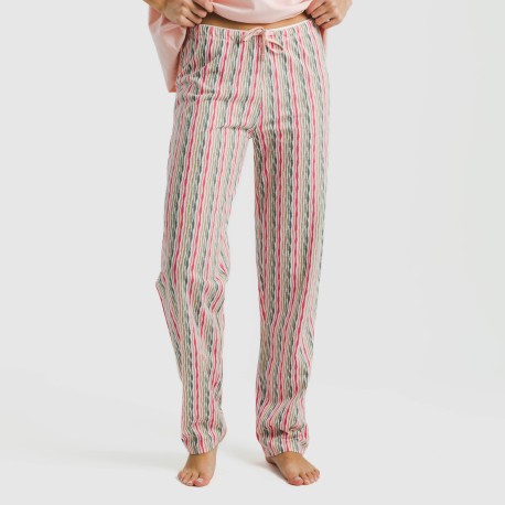 Pigiama lungo manica ampia cotone Villa rosa