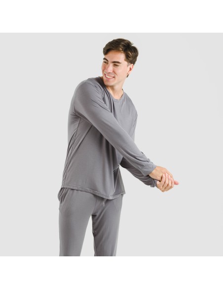 Pigiama lungo viscosa uomo tinta unita Pigiama lungo viscosa uomo tinta unita