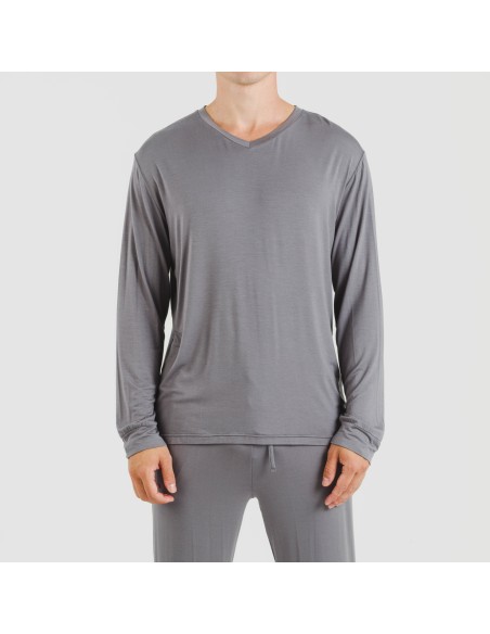 Pigiama lungo viscosa uomo tinta unita Pigiama lungo viscosa uomo tinta unita