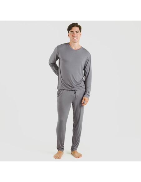 Pigiama lungo viscosa uomo tinta unita Pigiama lungo viscosa uomo tinta unita