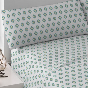 Set di lenzuola cotone Joy blu acqua